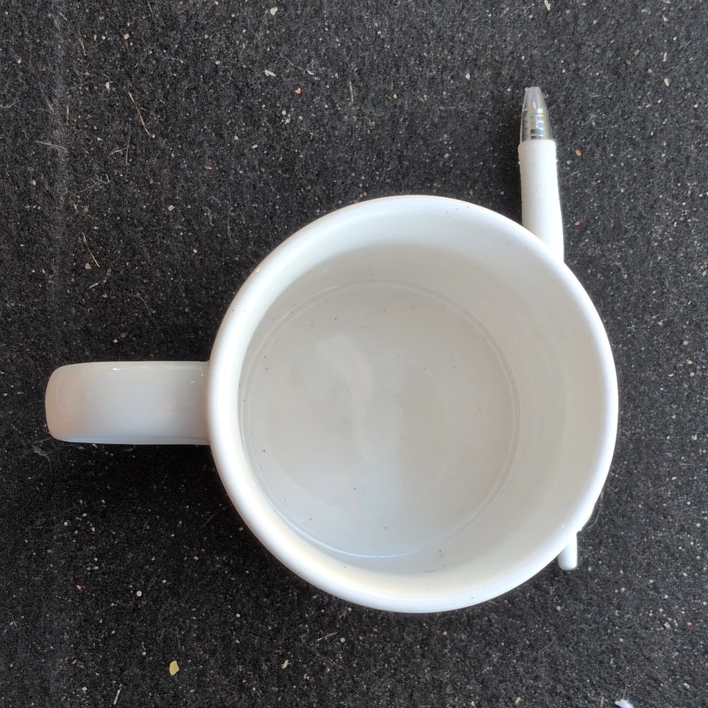 Williams Sonoma White Mug with Gold Letter A